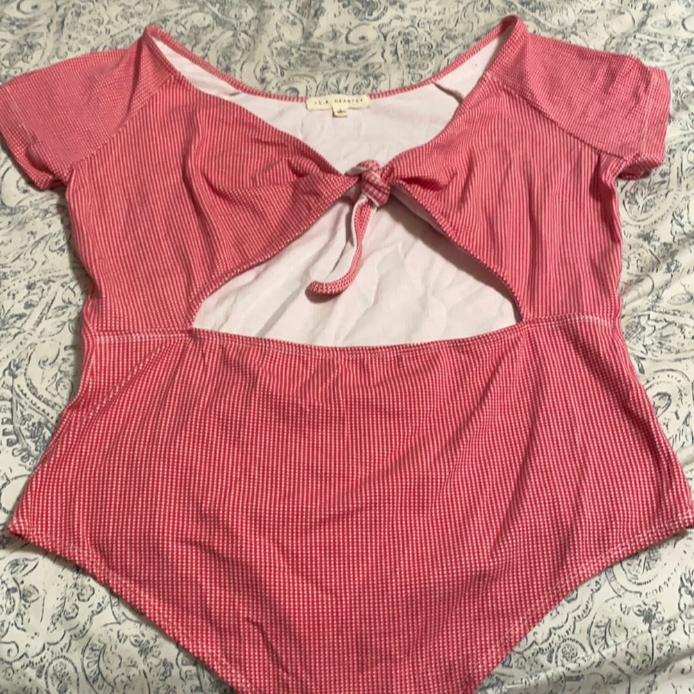 PACSUN red gingham body suit